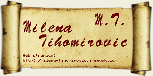 Milena Tihomirović vizit kartica